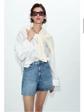 ZARA High-Rise Denim Shorts
